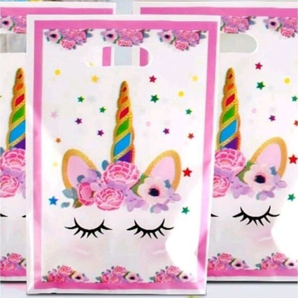 Unicorn Party Bags 10 pcs  Party Bags Favours Loot Bag Treat for Girls Birthday - Picture 2 of 4